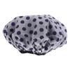CALLARON Reusable Women's Satin Shower Cap with Polka-Dot Pattern view 1