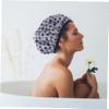 CALLARON Reusable Women's Satin Shower Cap with Polka-Dot Pattern view 3