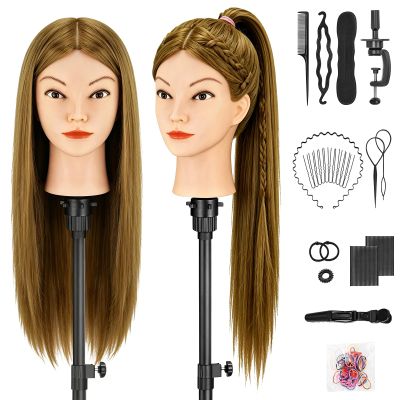 TwoWin 51 cm Training Head, 100% Synthetic Hair