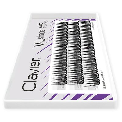 Clavier V&L Shape False Eyelashes, Cat-Eye Effect, 10 mm (8 mm)