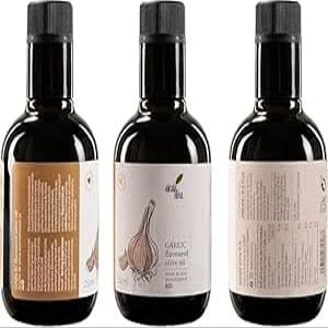 ALCALA OLIVA Garlic-Flavor Olive Oil, 250 ml, Pack of 6