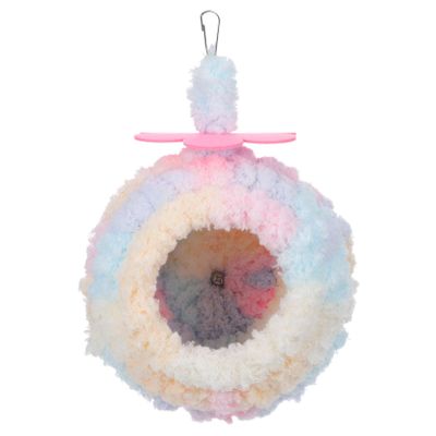 ibasenice Plastic Parrot Bed with Synthetic Fiber, Reusable and Easy to Clean