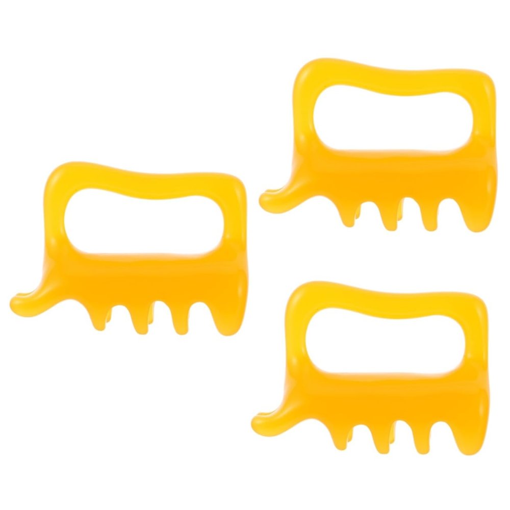 WRITWAA 3-Piece Portable Foot Massage Tools, Beeswax Back Massage Tool, Yellow