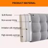 QINGYAN Padded Wall Panel Headboard Cushion, Removable Zippered Backrest, 10 cm Thick, Blue, 180 x 60 x 10 cm view 3
