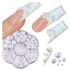 HEXHUASR 3,100-Piece Silver Half-Round Flatback Rhinestone Set, 2/3/4/5/6/8/10 mm view 1