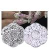 HEXHUASR 3,100-Piece Silver Half-Round Flatback Rhinestone Set, 2/3/4/5/6/8/10 mm view 2