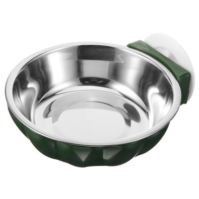 Hanging Stainless Steel and Plastic Dog Bowl, Stable and Secure