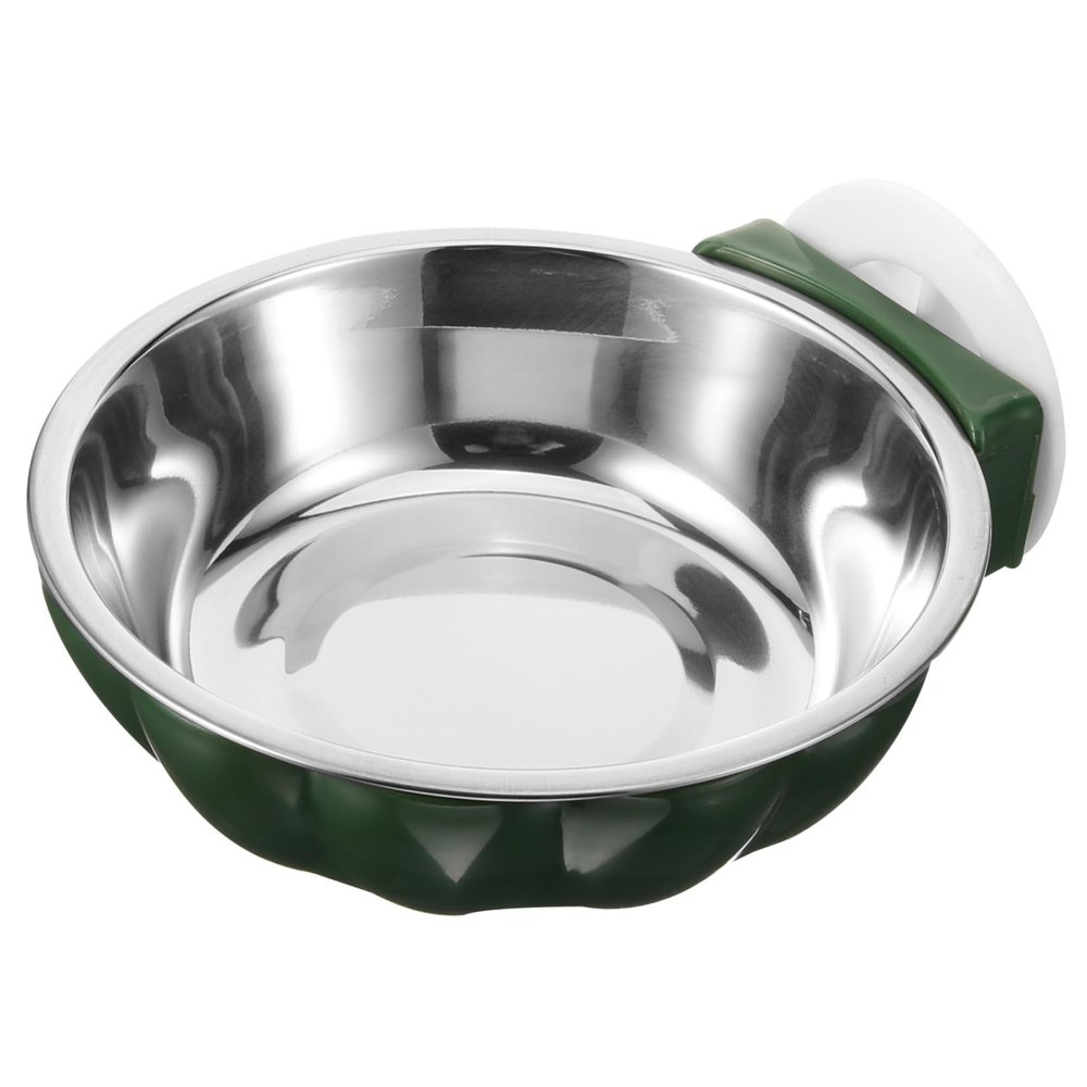 Hanging Stainless Steel and Plastic Dog Bowl, Stable and Secure