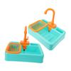 Toyvian 2-Piece Plastic Bird Bath with Automatic Water Circulation, Small Parakeet Bath with Faucet view 1