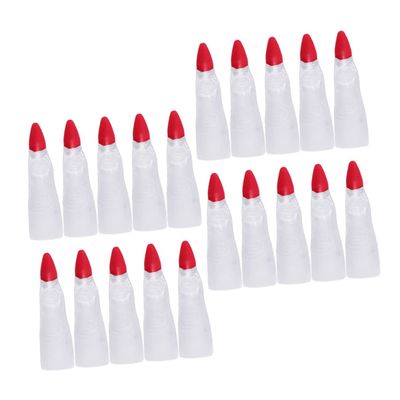 Happyyami 50-Piece Halloween Fake Plastic Fingernails, Easy to Put On, White