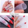 Happyyami 50-Piece Halloween Fake Plastic Fingernails, Easy to Put On, White view 4