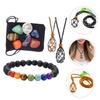 SHERCHPRY Large-Grained Irregular Natural Yoga Stones with Hand-Woven Wooden Stone Cage Holder view 4