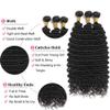 Deep Wave Brazilian Remy Human Hair Bundles with 13x4 Lace Frontal view 2