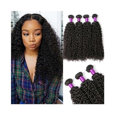 Raw Indian Kinky Curly Remy Human Hair Bundles, 8–40 Inches