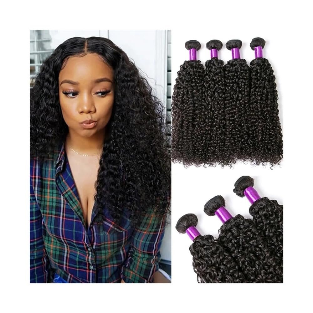 Raw Indian Kinky Curly Remy Human Hair Bundles, 8–40 Inches