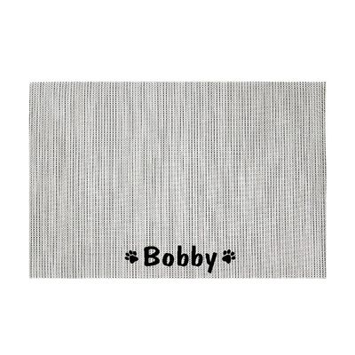 Personalized Waterproof, Non-Slip Pet Feeding Mat with Name and ID, Washable, Easy to Clean for Dogs and Cats (Color A)
