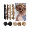 Long Messy Bun Hair Piece, Wrap-Around Curly Chignon, Bleach Blonde view 1