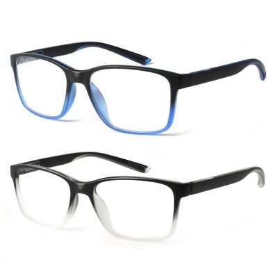 COJWIS Men's Reading Glasses 2-Pack with Blue-Light Filter, Spring Hinges, Mixed Colors, +4.00