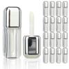 COSIDEA 16-Piece Silver 5 ml Square Lip Gloss Tubes for DIY Lip Gloss with Large Doe-Foot Applicators view 1