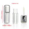 COSIDEA 16-Piece Silver 5 ml Square Lip Gloss Tubes for DIY Lip Gloss with Large Doe-Foot Applicators view 2