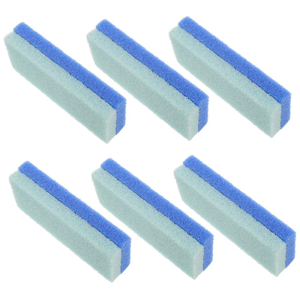6-Piece Foot Peeling Set with PU Pumice Stone, Small Block Shape, Blue