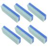 6-Piece Foot Peeling Set with PU Pumice Stone, Small Block Shape, Blue view 1