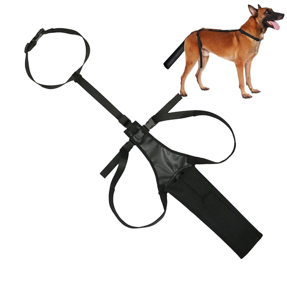 ETUCYNG 56 x 30 cm Dog Tail Protector, Adjustable, Black Oxford Fabric