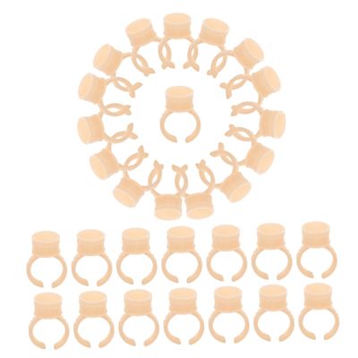 800 Silicone Eyelash Glue Rings, Yellow, for Eyelash Extensions
