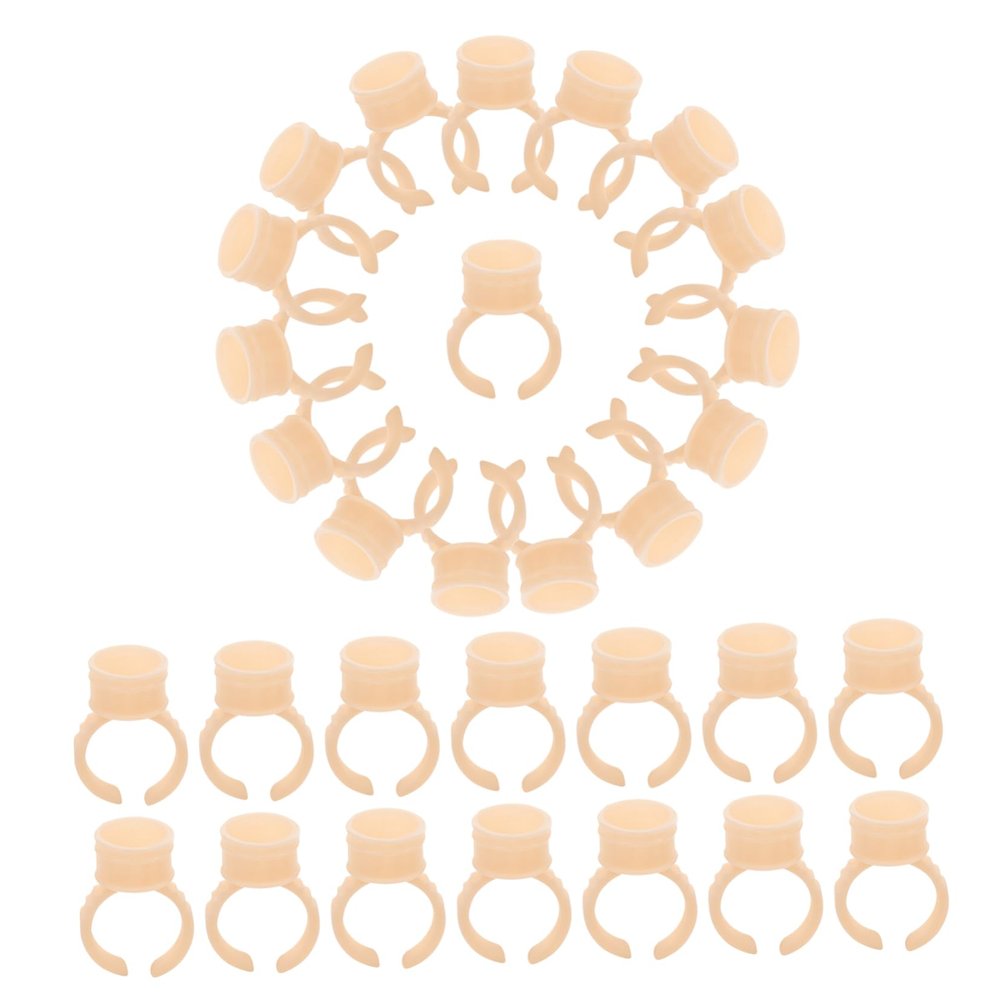800 Silicone Eyelash Glue Rings, Yellow, for Eyelash Extensions