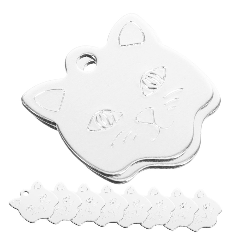 VANZACK 10-Pack Cat Head Dog Tags