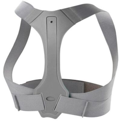 Back Posture Corrector Support Belt with Double Steel Plates, Kyphosis Belt, Unisex, Lightweight, Breathable, Easy to Clean, Gray, L