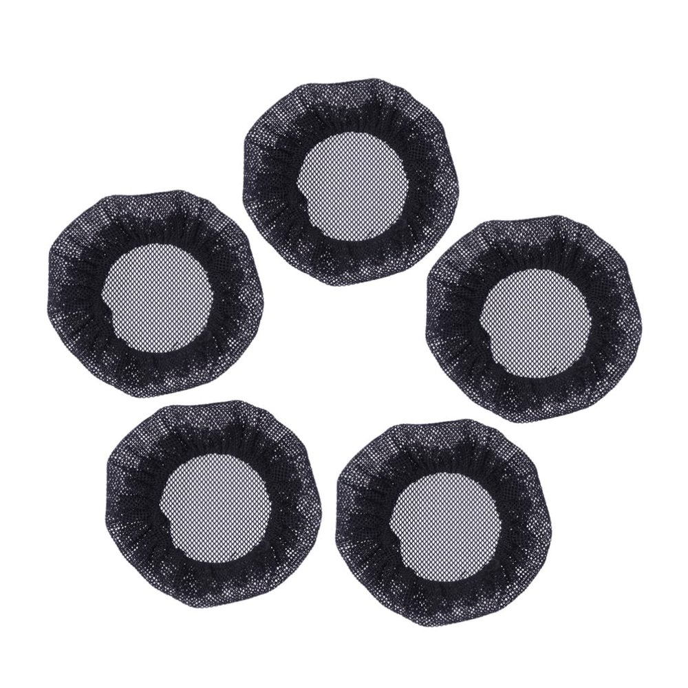 VINTORKY Ballet Hair Nets, 5-Pack, Black Mesh