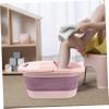 Foldable Foot Bath Bucket for Home and Travel, Pink view 3