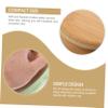 Green Silicone Bath Brush with Wooden Handle, Gentle Shower Brush for Body Washing view 3