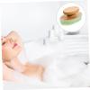 Green Silicone Bath Brush with Wooden Handle, Gentle Shower Brush for Body Washing view 4