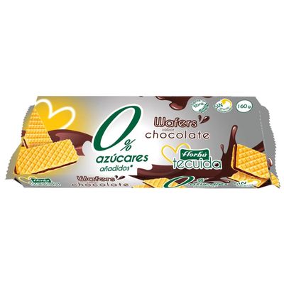 FLORB Te cuiida Waffle Cookies with Chocolate Filling, No Hydrogenated Fats, 160 g, 6-Pack