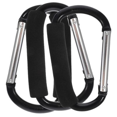 Supvox Black Stroller Hooks, 3-Pack, Aluminum Alloy