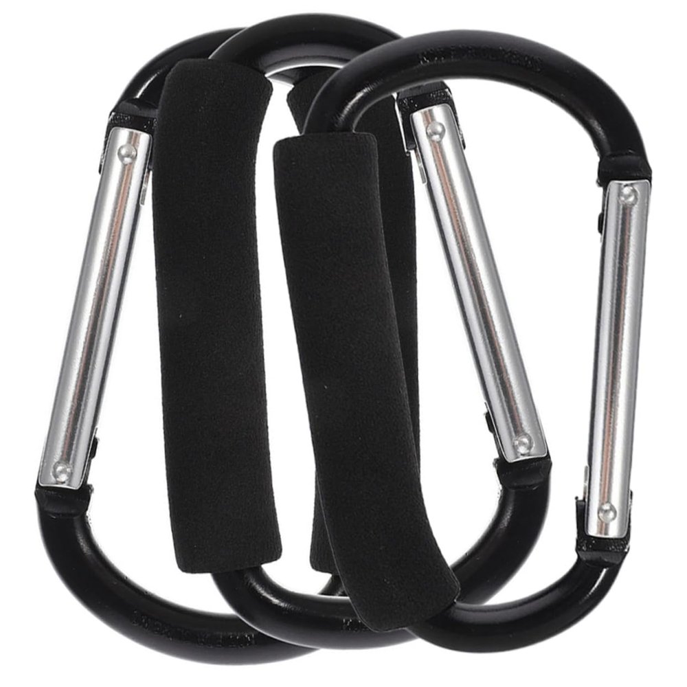 Supvox Black Stroller Hooks, 3-Pack, Aluminum Alloy