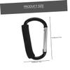 Supvox Black Stroller Hooks, 3-Pack, Aluminum Alloy view 2
