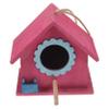 BUGUUYO Hanging Birdhouse with Strong Rope, Durable Bird Nest Decoration for Garden and Balcony, Red view 1