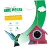 BUGUUYO Hanging Birdhouse with Strong Rope, Durable Bird Nest Decoration for Garden and Balcony, Red view 2