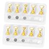 Magnetic Nail Base with Rod, 2 Sets, Acrylic and Metal, Gold view 1