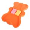 SAFIGLE Non-Slip Foam Baby Bath Mat, Orange, Foldable view 1