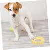 ibasenice TPR Yellow Puppy Chew Toy, Durable Ring-Shaped Dog Toy view 2