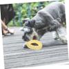 ibasenice TPR Yellow Puppy Chew Toy, Durable Ring-Shaped Dog Toy view 3