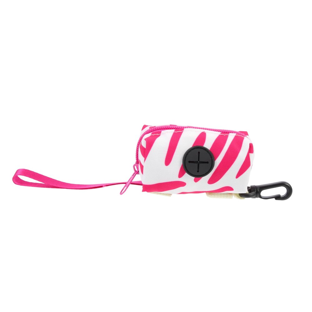 VANZACK Compact Fabric Dog Waste Bag Holder with Hanging Buckle