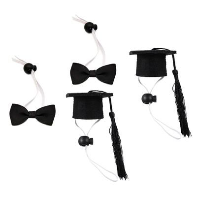 ibasenice 4-Piece Mini Pet Hats and Bowties