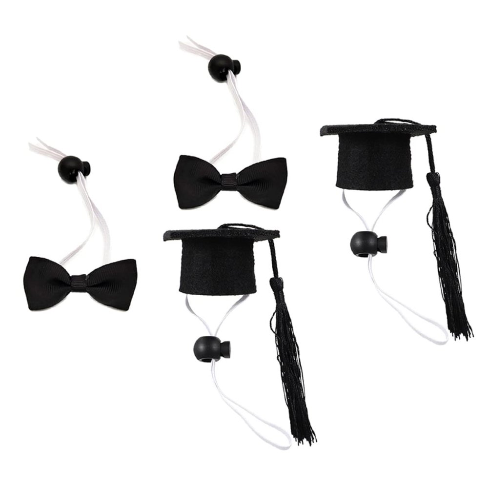 ibasenice 4-Piece Mini Pet Hats and Bowties