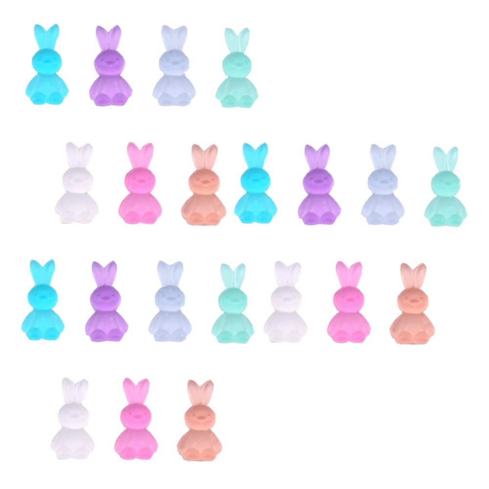 30-Piece Resin Rabbit Nail Charms for Manicures