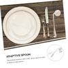 2-Piece Adaptive Stainless Steel Utensil Set with Wide Handles, Silver view 2